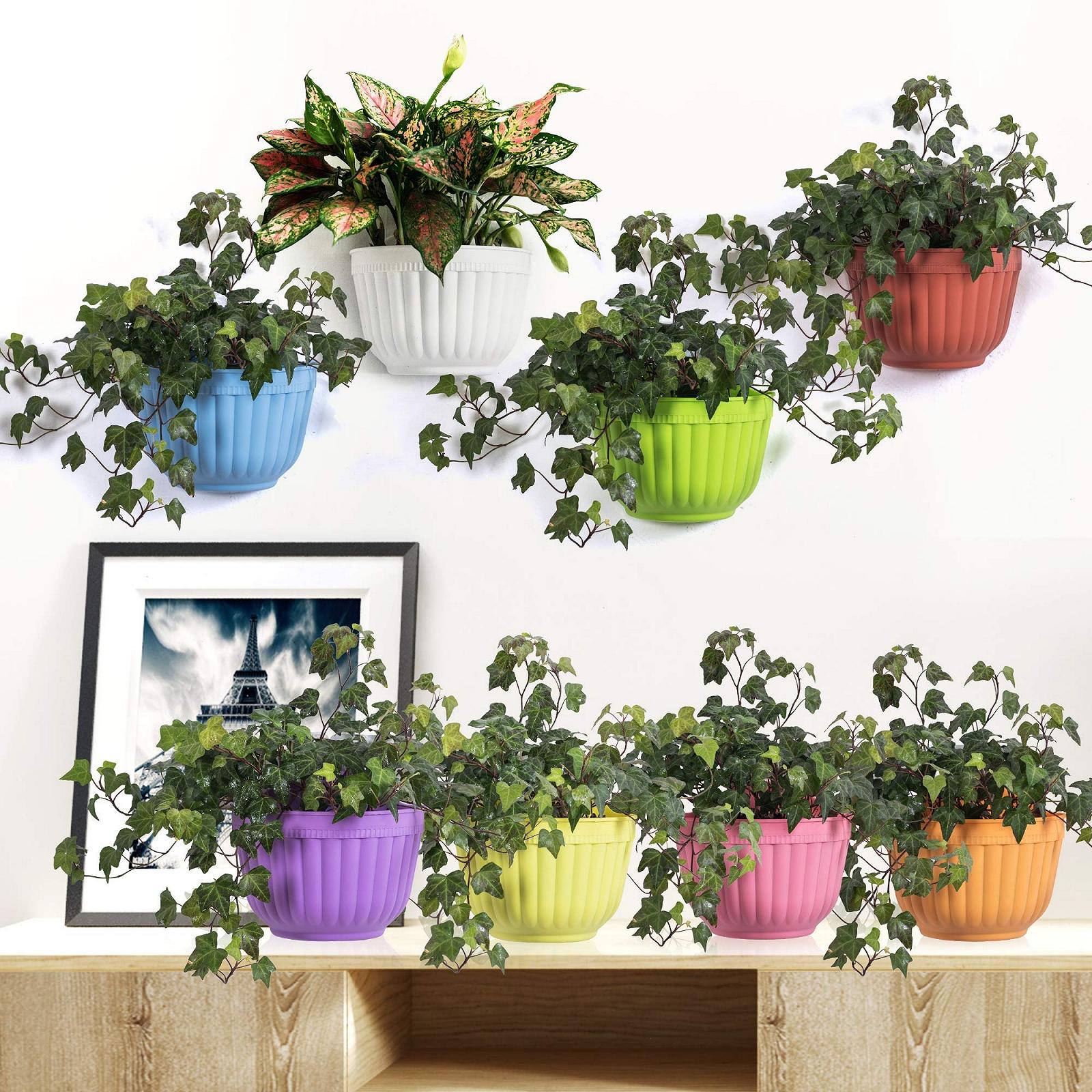 Настінне кашпо ORIMERC 4 шт. Полімерна смола Різнокольоровий, фото №4