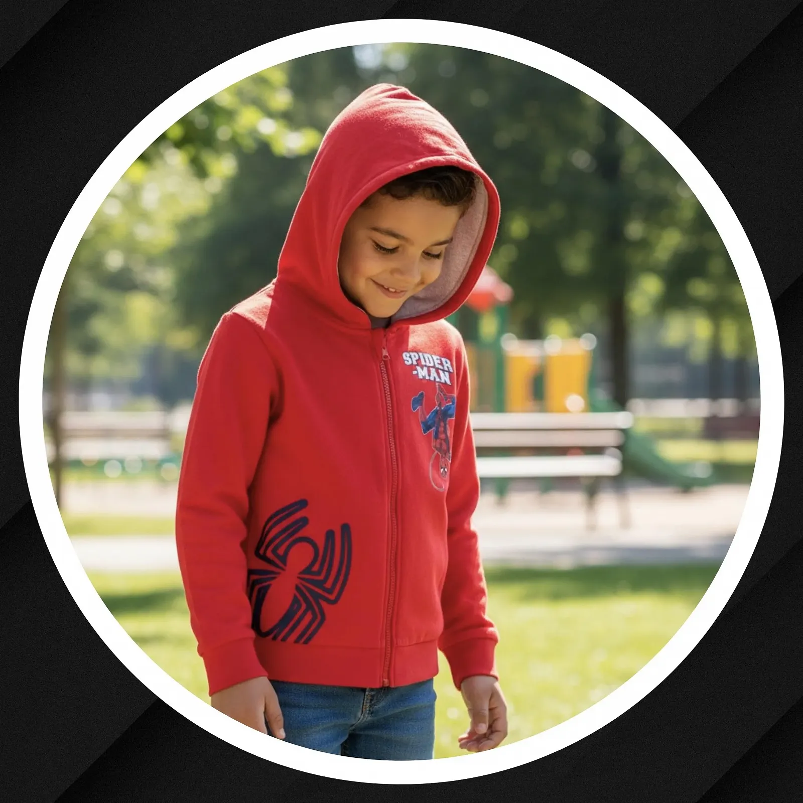 Толстовка з капюшоном для хлопчиків Marvel Spiderman на блискавці, фото №6
