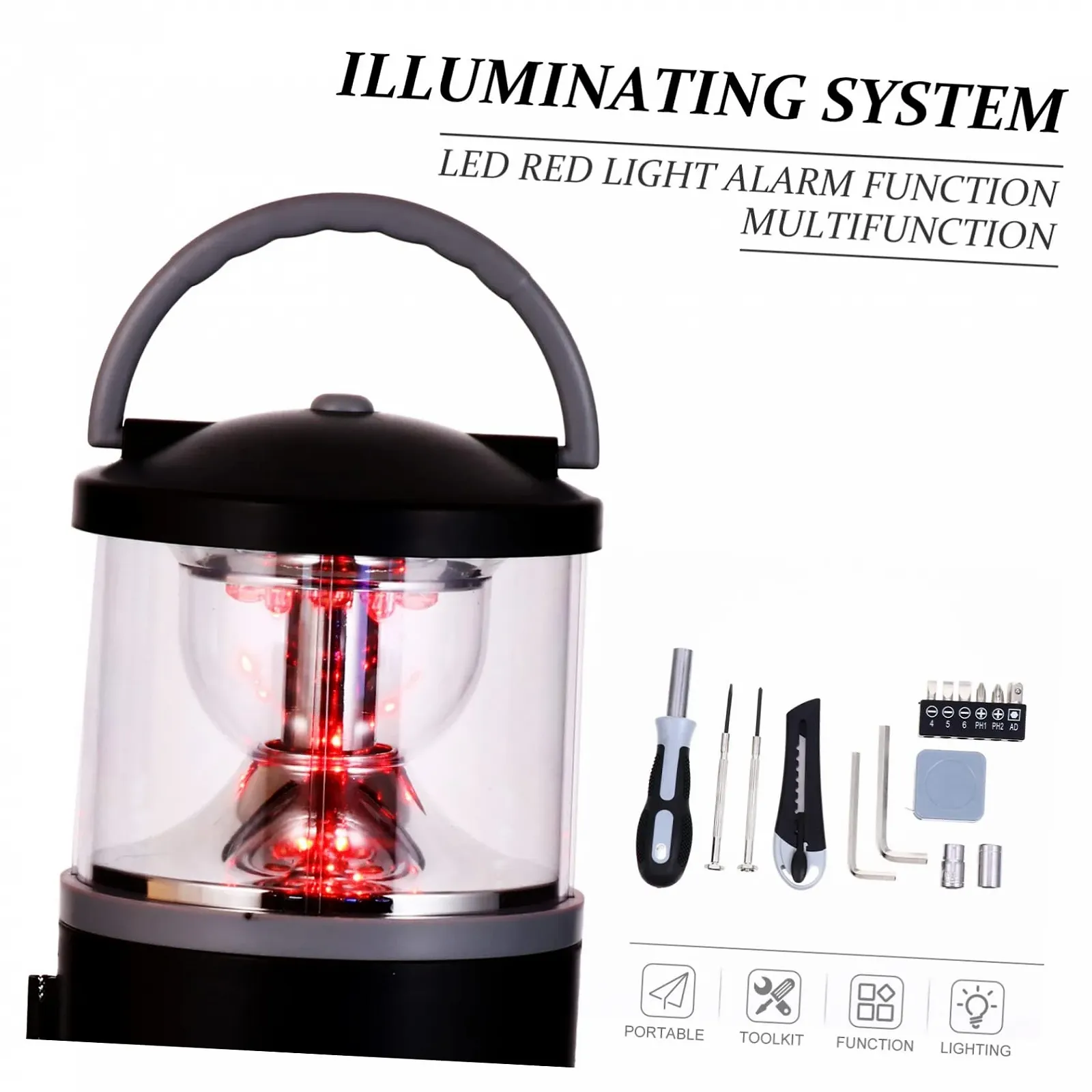 Ручной фонарь для кемпинга UKCOCO с набором инструментов, фото №6