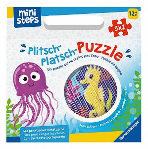 Пазл для ванны Ravensburger ministeps Plitsch-Splash Sea Creatures 4588 10 деталей от 1 года - Фото 1