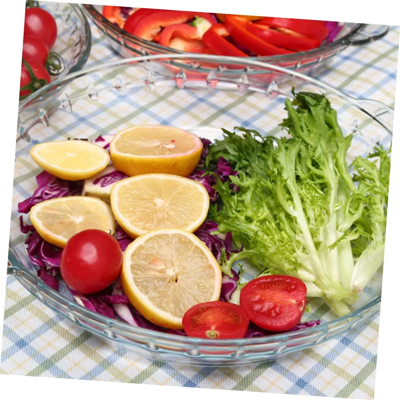 Форма для запекания стеклянная TIDTALEO термостойкая для микроволновой печи прозрачная, фото №4