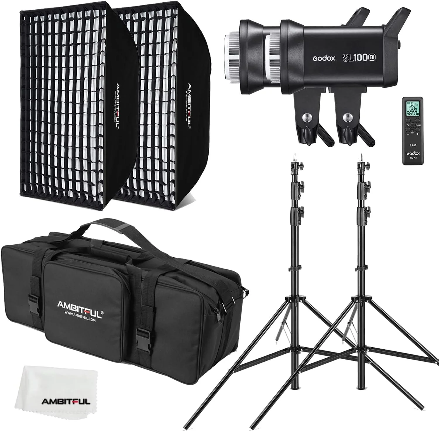 Набір софтбоксів Godox SL100Bi / 2 шт. / Чорний, фото №1