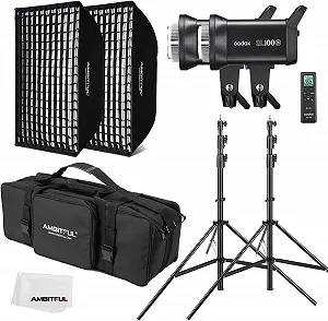 Купити Набір софтбоксів Godox SL100Bi / 2 шт. / Чорний - Фото 1 Набір софтбоксів Godox SL100Bi / 2 шт. / Чорний - Фото 1