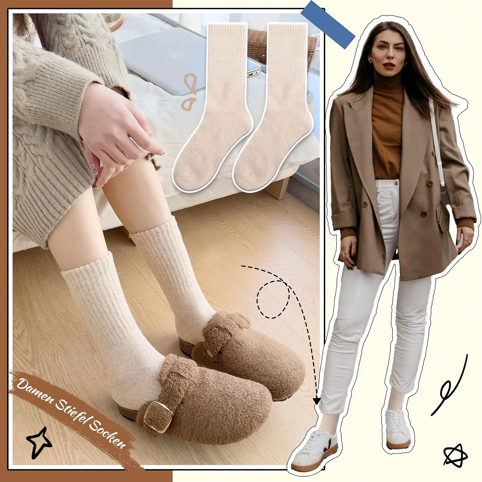 Шерстяные носки EBMORE Merino теплые толстые шерстяные носки для походов термоноски зимние носки для женщин 5 пар, фото №4 Шерстяные носки EBMORE Merino теплые толстые шерстяные носки для походов термоноски зимние носки для женщин 5 пар, фото №4