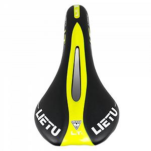 Седло для велосипеда Lietu ZD-023-YL Черно-желтый - Фото 1