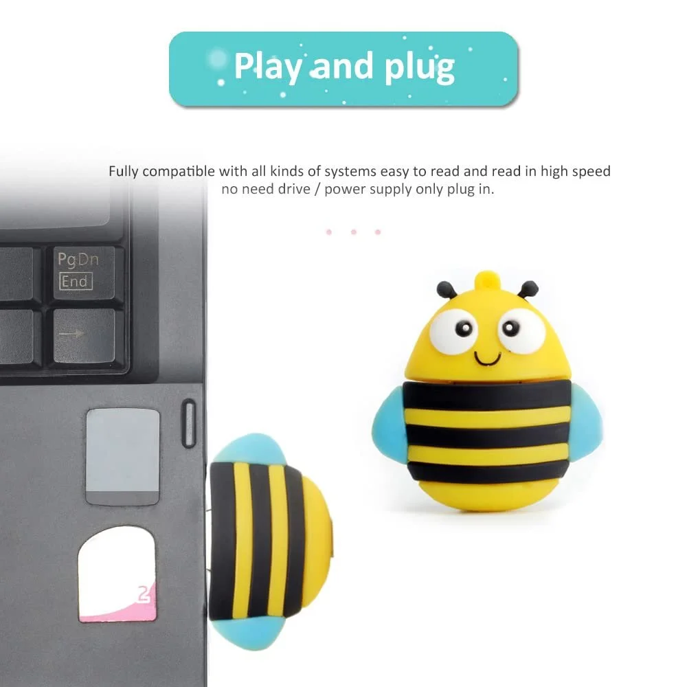 USB-флеш-накопичувач BorlterClamp 64 GB USB 2.0 Bee, фото №3 USB-флеш-накопичувач BorlterClamp 64 GB USB 2.0 Bee, фото №3