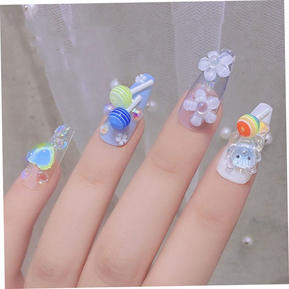 Украшения для ногтей Конфеты Beavorty 75 шт. Разноцветные украшения, фото №8