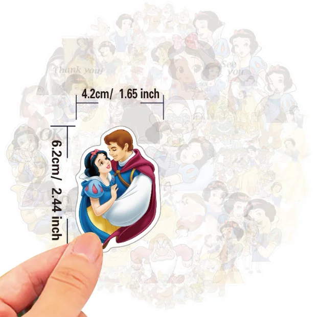 Наклейки «Белоснежка и семь гномов» от Disney, набор наклеек — 50 шт., фото №3
