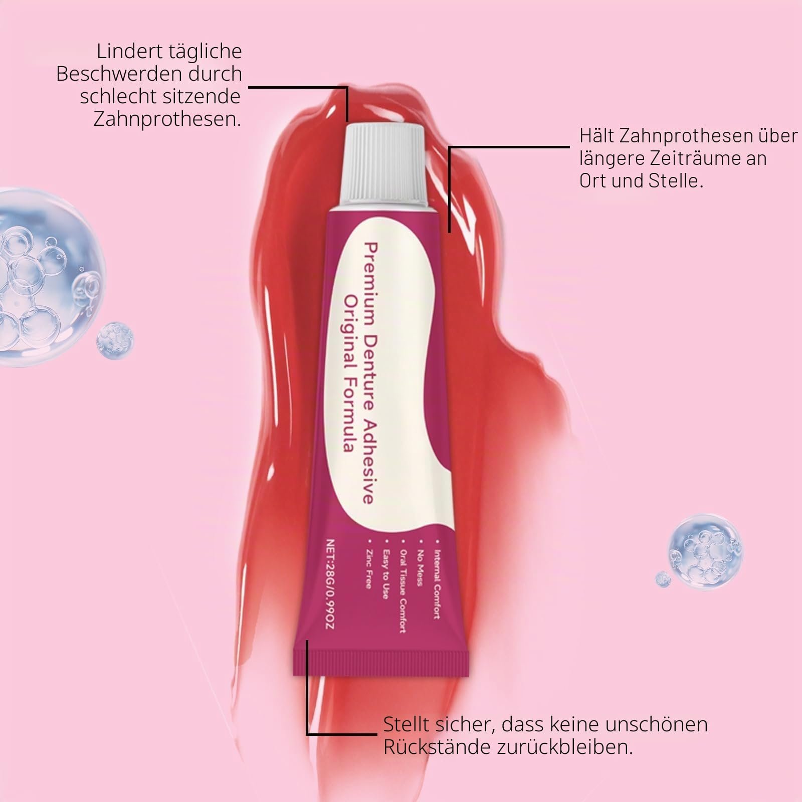 Фіксуючий клей для зубних протезів Thermoplastic Extra Strong Long-Lasting Quick Effect 2 шт., фото №3