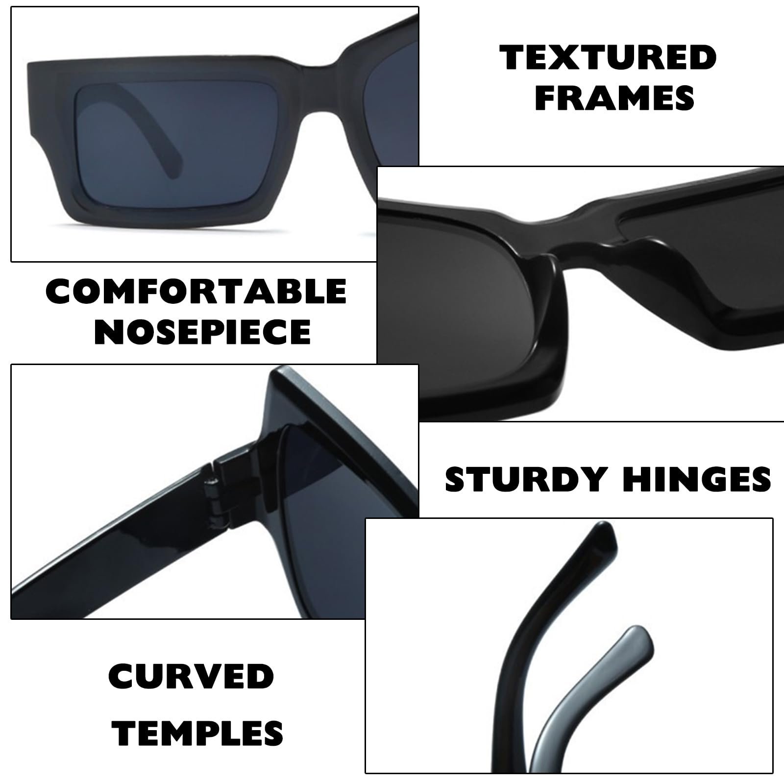 Сонцезахисні окуляри KASESSS Незвичайної форми Чорний, фото №4