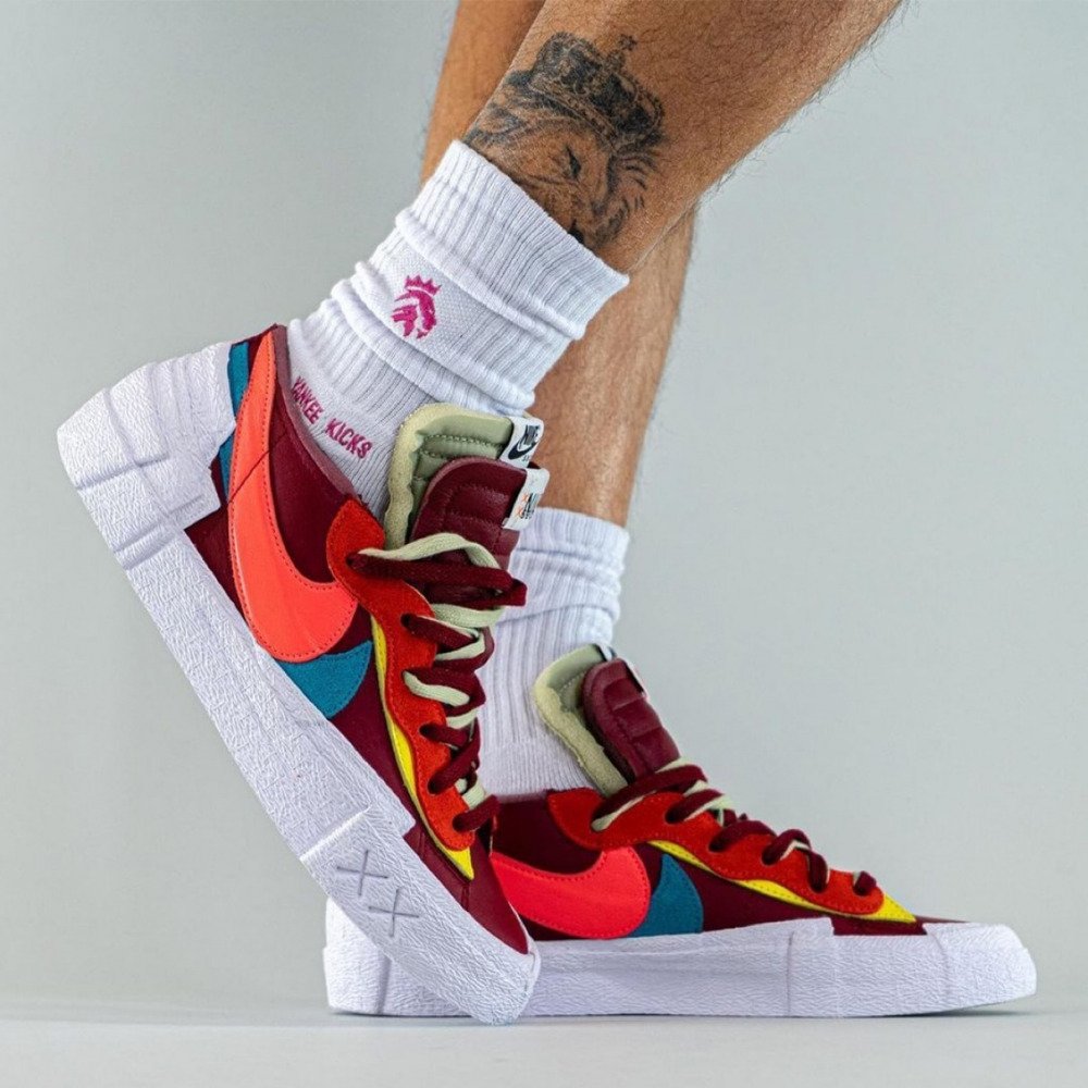Кроссовки Nike Blazer Low sacai KAWS Red, размер 36, фото №3