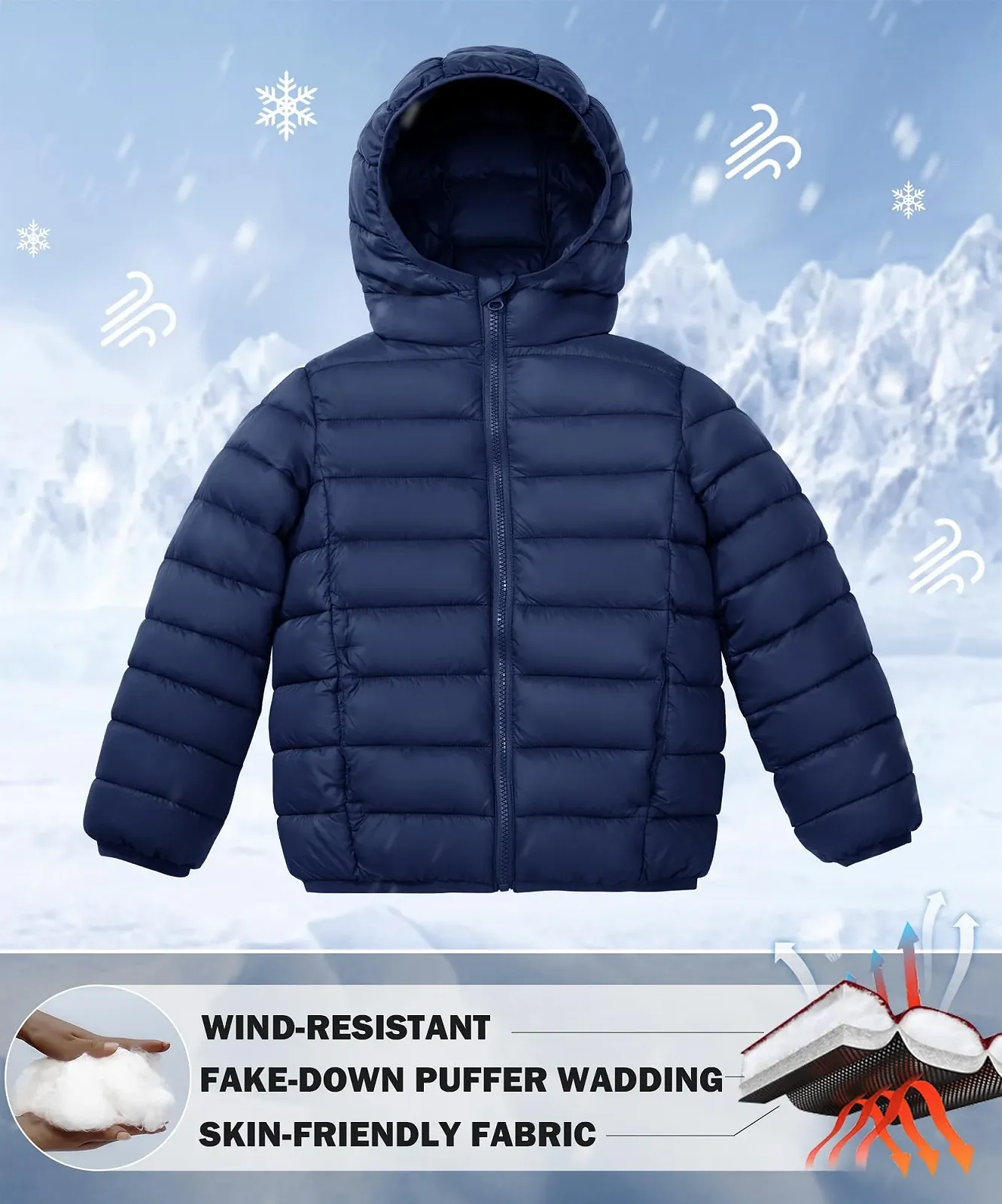 Куртка дитяча зимова пухова maoo garden для дівчаток та хлопчиків, фото №4