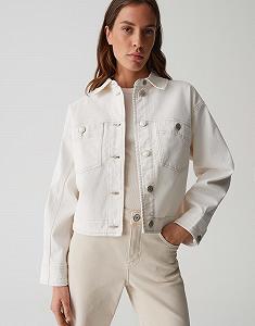 Джинсовая куртка OPUS Hoodeo Boxy Fit из смеси испанского хлопка synthetic.ua - Фото 1