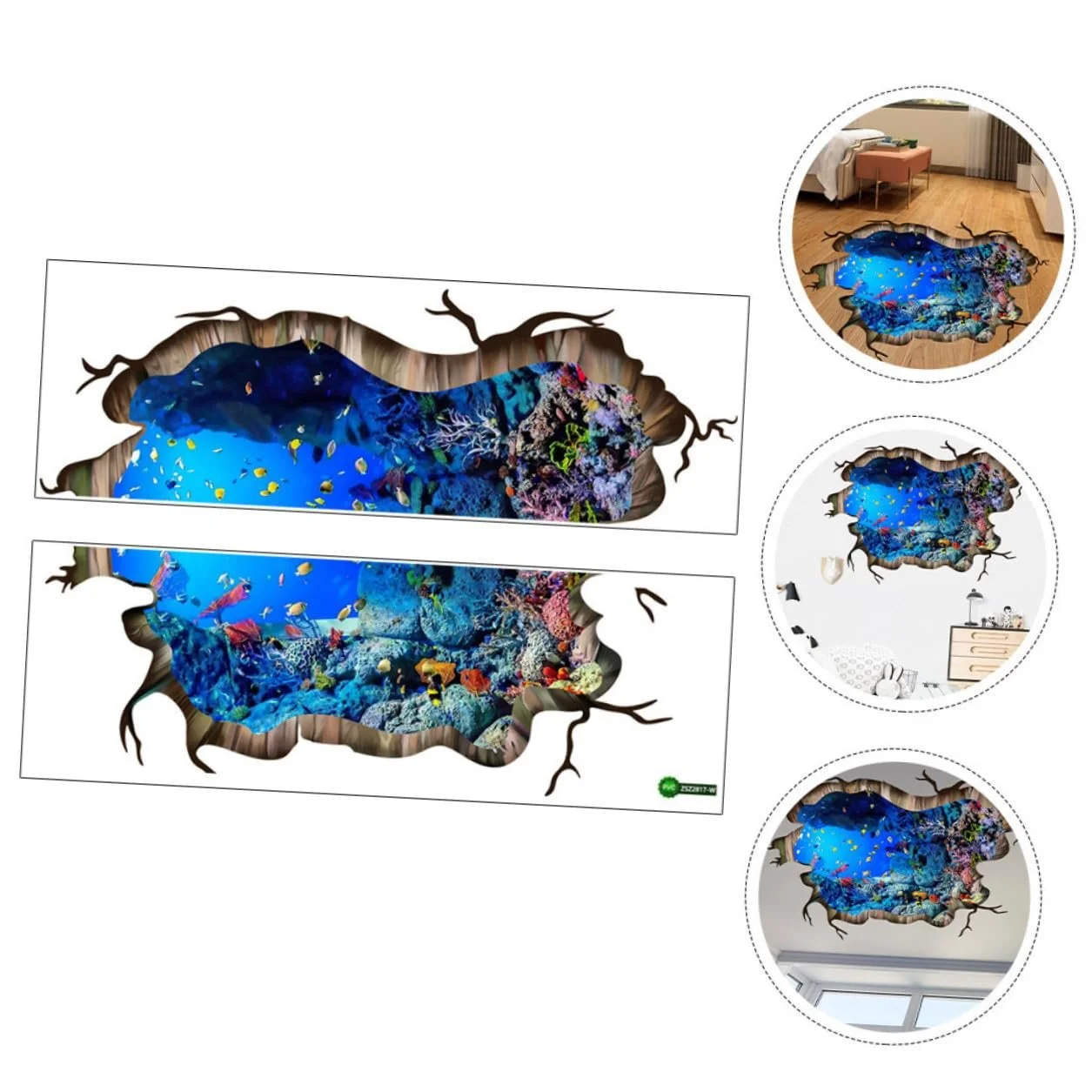 Наклейка на стену Veemoon Океан 3D Морские обитатели ПВХ Самоклеящаяся, фото №9 Наклейка на стену Veemoon Океан 3D Морские обитатели ПВХ Самоклеящаяся, фото №9