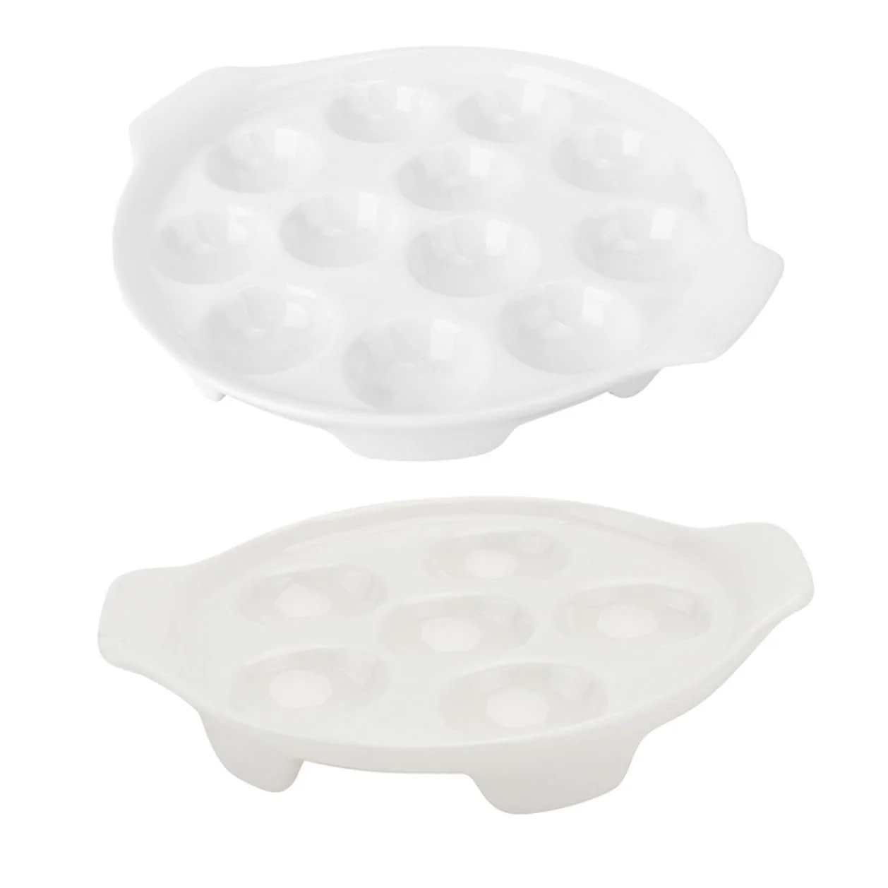 Набор форм для улиток BESPORTBLE 2 шт. фарфоровые с ручками термостойкие для духовки, фото №1