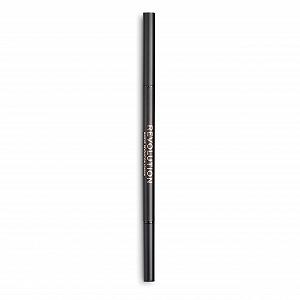 Карандаш Makeup Revolution Precision Eyebrow Pencil Dual Ended с щеточкой тонкий наконечник темно-коричневый 9 г - Фото 1