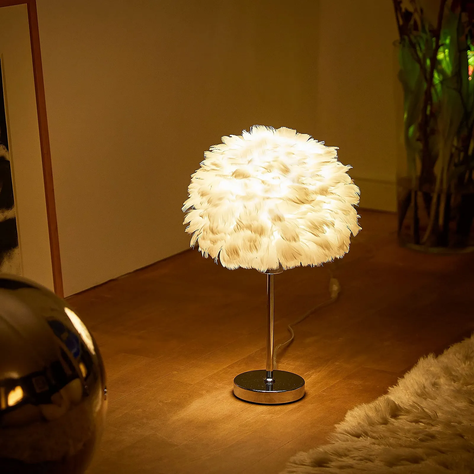 Настільна лампа Northpoint LED Spring Металева основа 43 см E27 Хром, фото №4