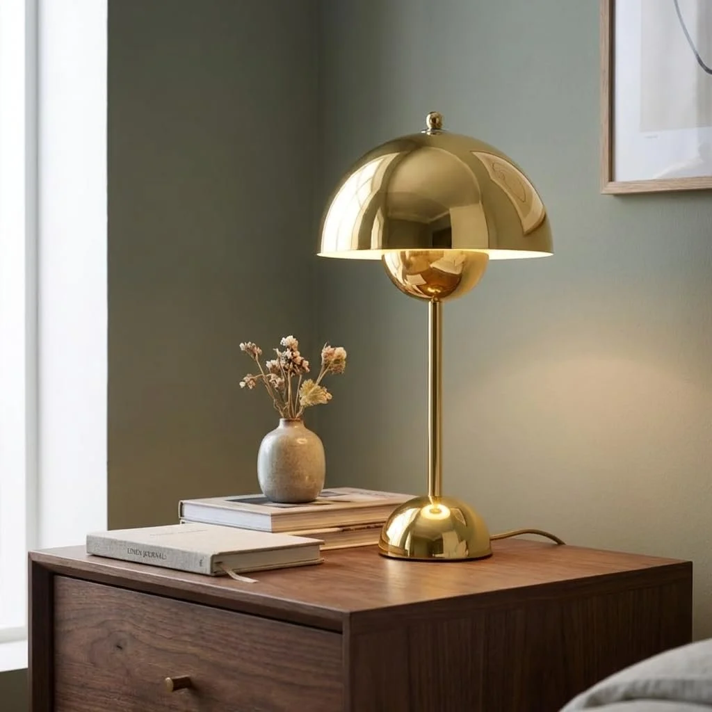 Настільна лампа BARCELONA LED Металева ретро дизайн E27 Золотистий, фото №3