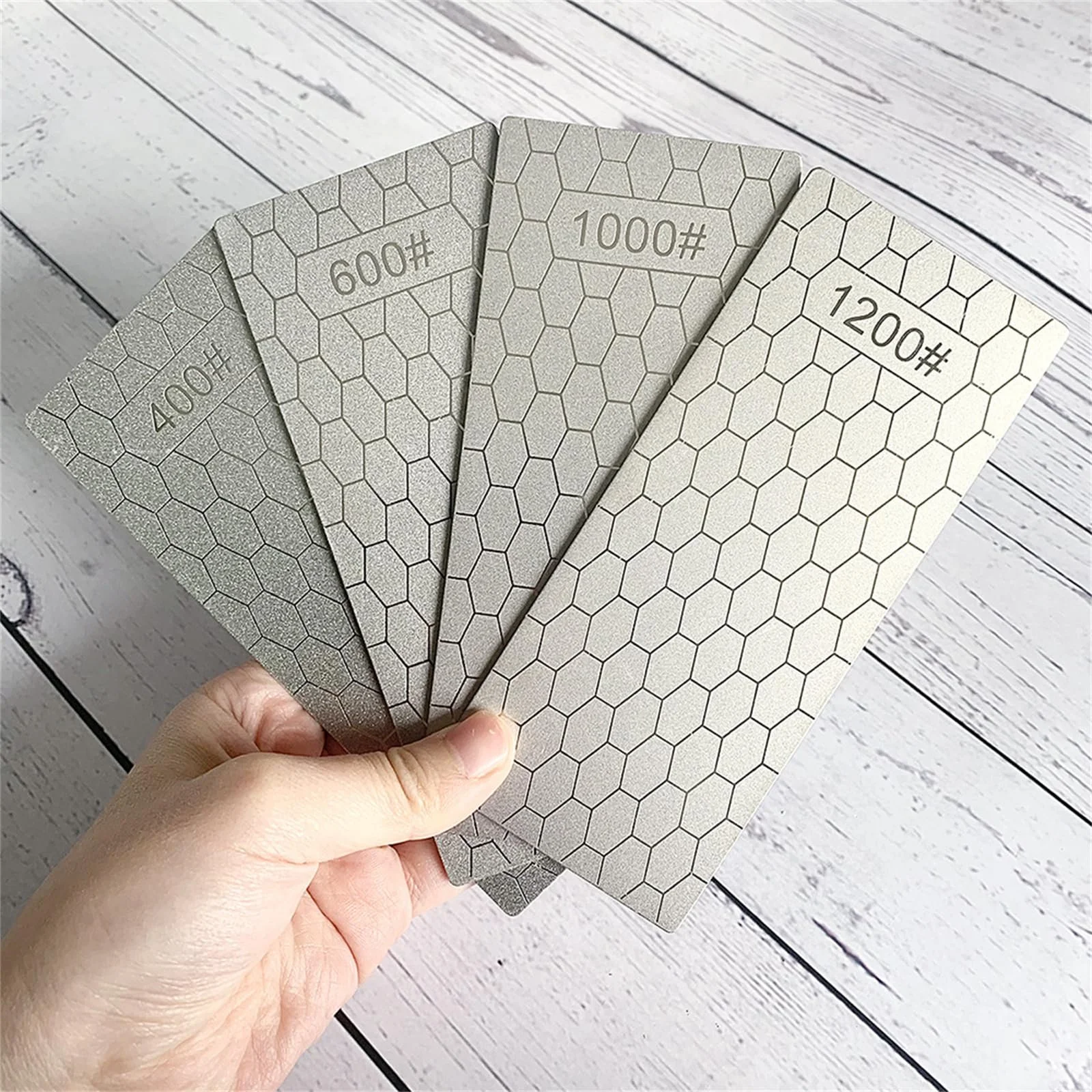 Камень точильный алмазный с нескользящим основанием 200/400/600/800/1000/1200/2000 зернистость сотовый дизайн, фото №4