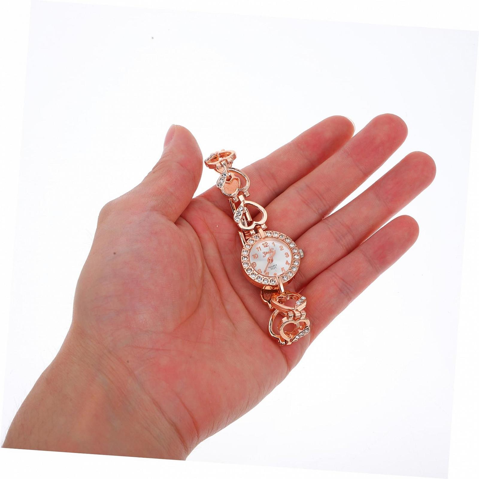 Женские цифровые часы Healvian с украшением из страз, кварцевый механизм, розовое золото, элегантный дизайн, идеально подходит для подруг, прочные, фото №3 Женские цифровые часы Healvian с украшением из страз, кварцевый механизм, розовое золото, элегантный дизайн, идеально подходит для подруг, прочные, фото №3