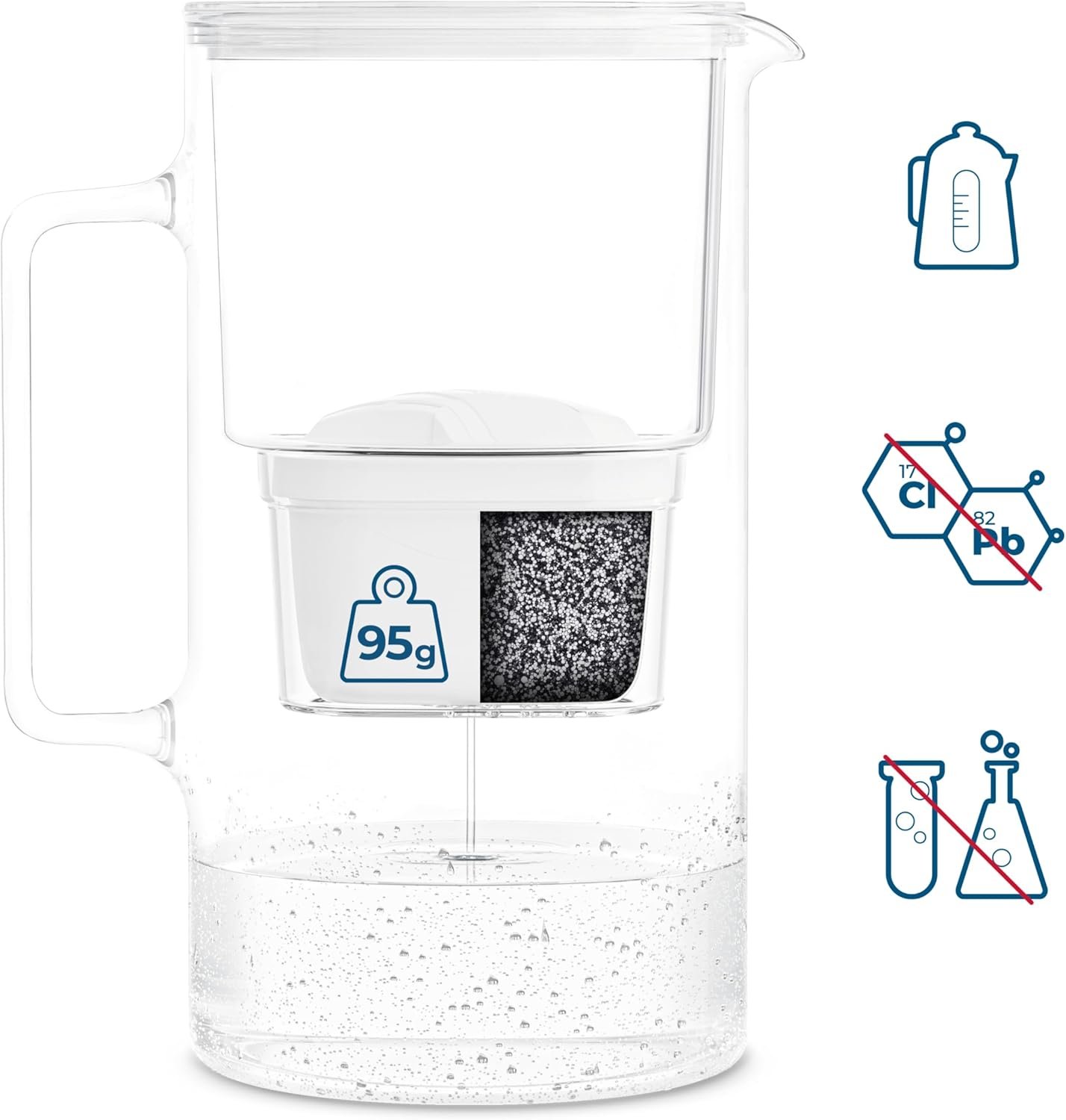 Фильтр-кувшин для воды Wessper D2 Borosilicate 2.5 л, фото №2