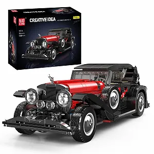 Конструктор Mould King Винтажный Автомобиль MOC Technik 10114, набор строительных блоков, модель спортивного автомобиля, набор блоков для зажима для детей/взрослых коллекционеров (1308+) - Фото 1