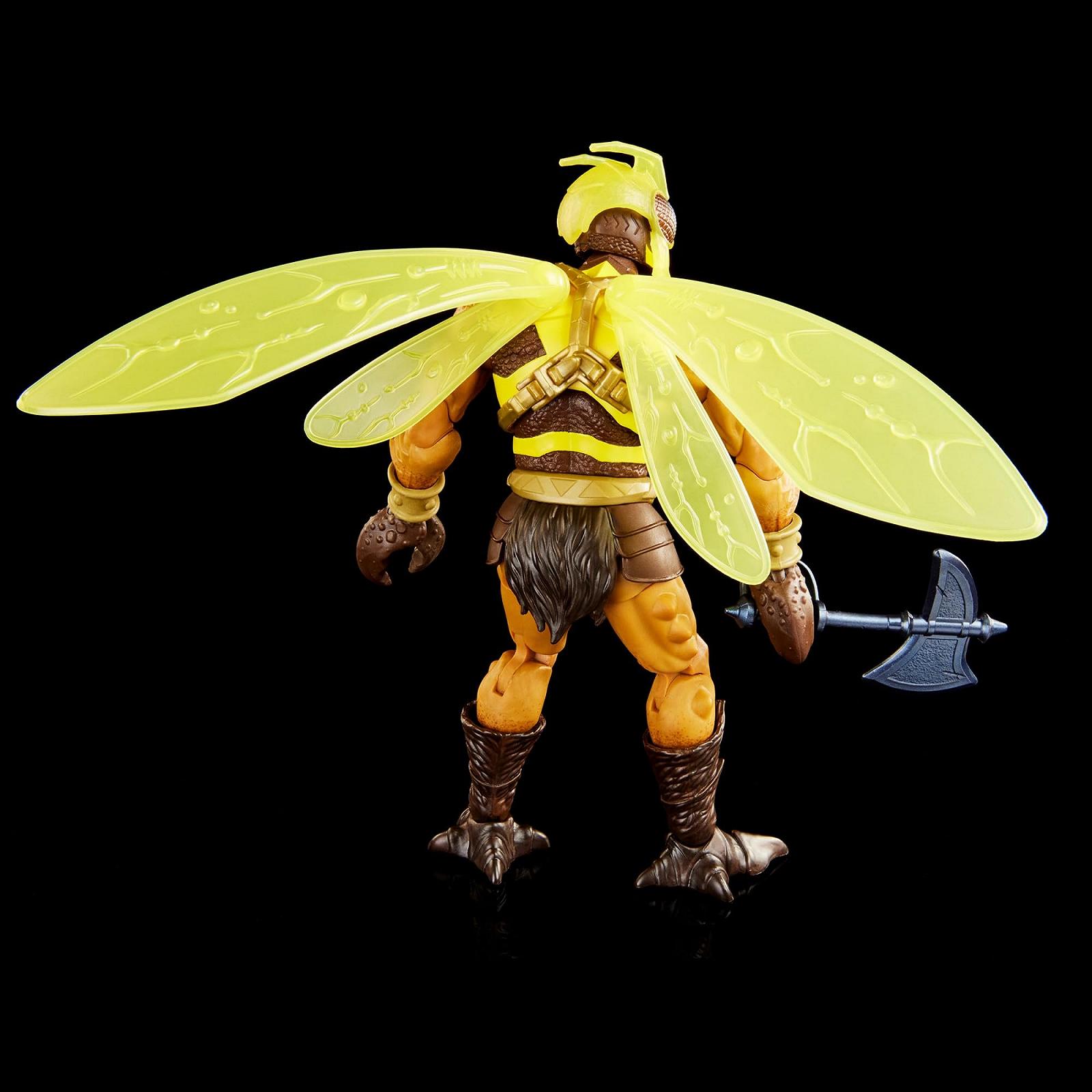Фигурка Masters of the Universe Revelation to New Eternia Базз-Офф, 18 см, 30 подвижных суставов, оружие и сменные головы, фото №4