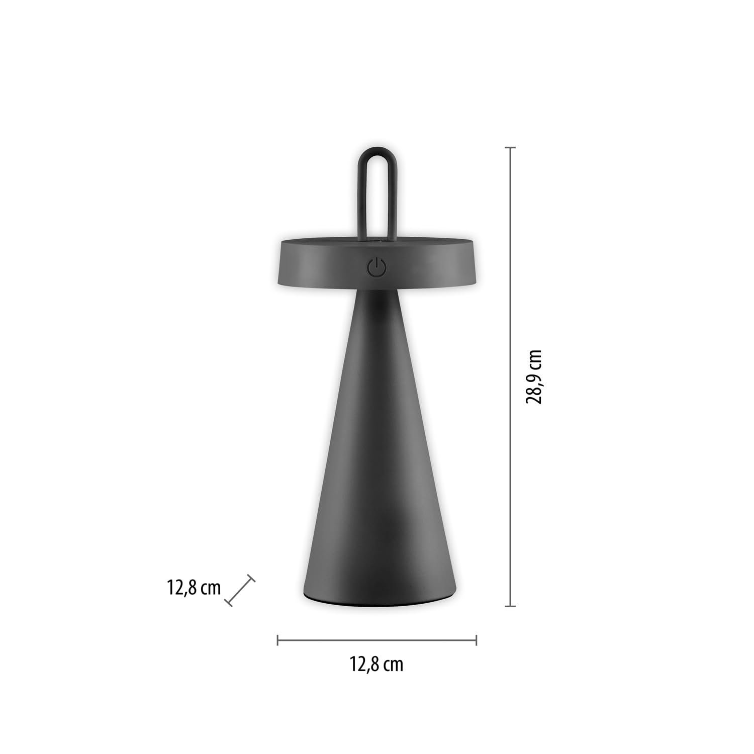 Настільна лампа Just Light LED Акумуляторна 28.9 см Пластик Силікон Чорна, фото №6