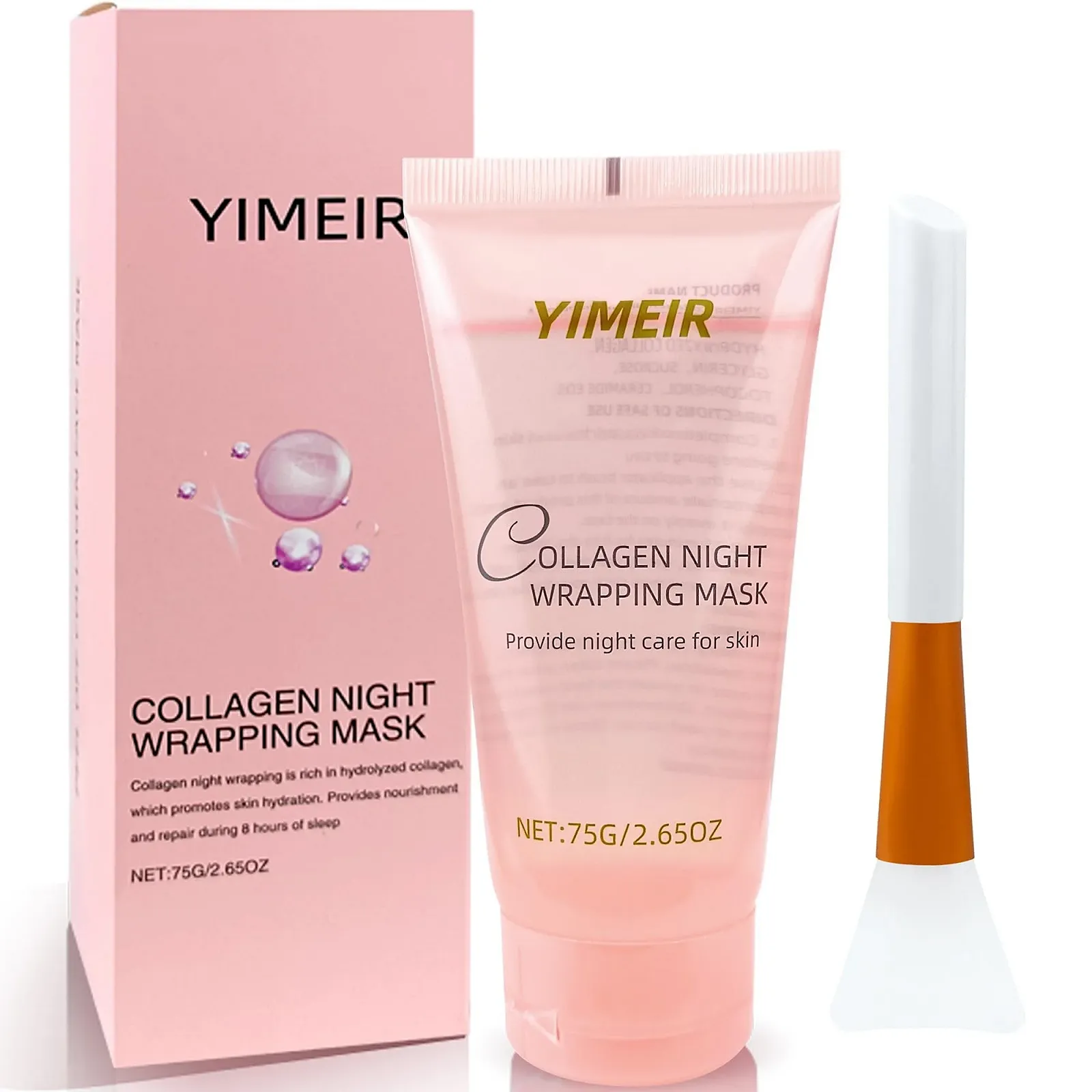 Нічна маска для обличчя Collagen, нічна маска, маска-плівка для обличчя, зміцнення та зволоження, фото №1 Нічна маска для обличчя Collagen, нічна маска, маска-плівка для обличчя, зміцнення та зволоження, фото №1