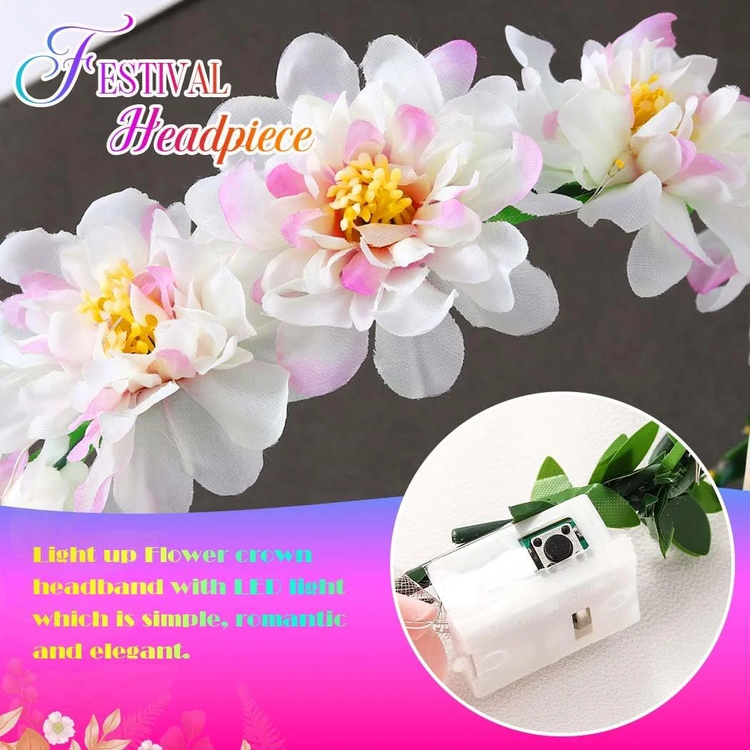 Вінок на голову з LED підсвічуванням, фото №3