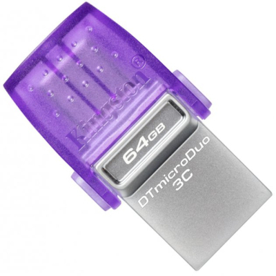 USB флеш накопитель Kingston 64GB DataTraveler microDuo 3C 3.2/Type C (DTDUO3CG3/64GB), фото №1