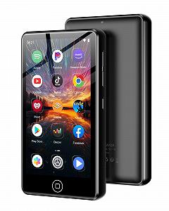MP3-плеер AGXOV 144GB Bluetooth с наушниками, с 4.02-дюймовым сенсорным экраном, MP4-плеер с Spotify, Audible, Amazon Music, Deezer, FM-радио, диктофон, E-Reader - Фото 1