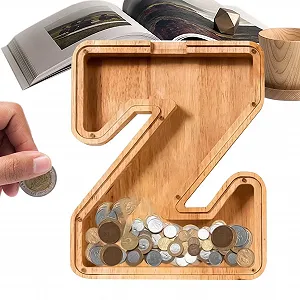 Скарбничка Durable Co Алфавіт Дерев'яна Прозора 25 см - Фото 1