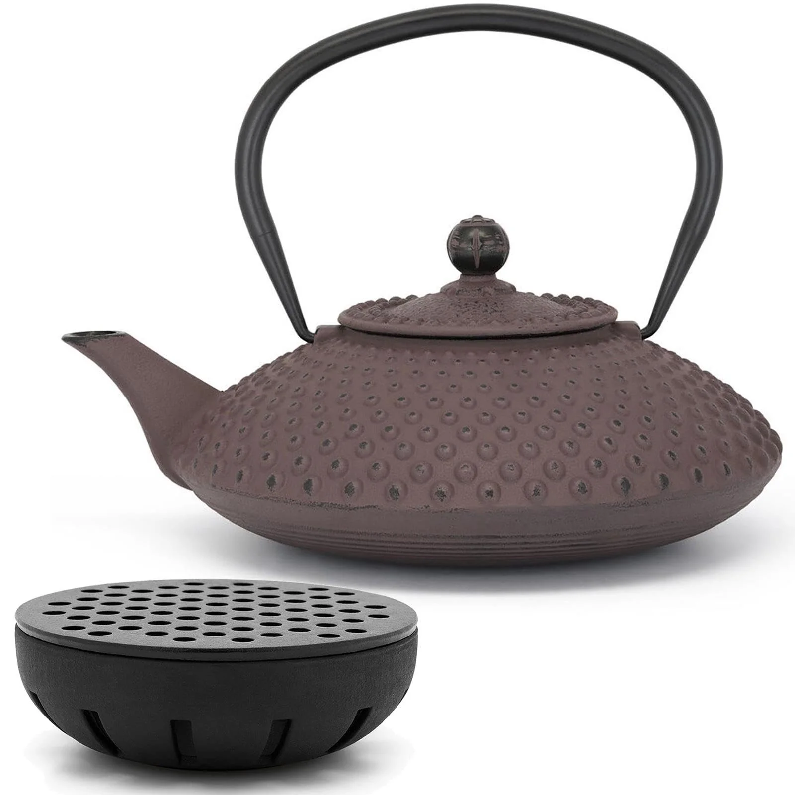 Чайник-заварник чавунний Bredemeijer Asia Flat Aubergine 1.25 літра, фото №1