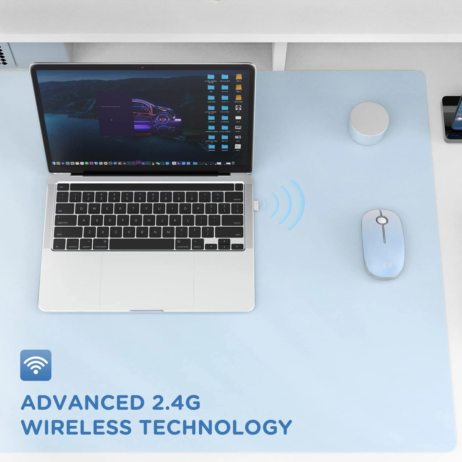 Мышь Беспроводная seenda 1600 DPI 3 кнопки Teal, фото №6