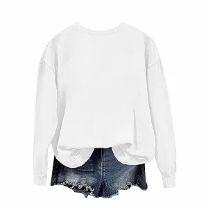 Свитшот Женский Стильный Рождественский 2025 Осень-Зима с принтом, длинными рукавами, круглым вырезом, оверсайз, больших размеров synthetic.ua - Фото 1