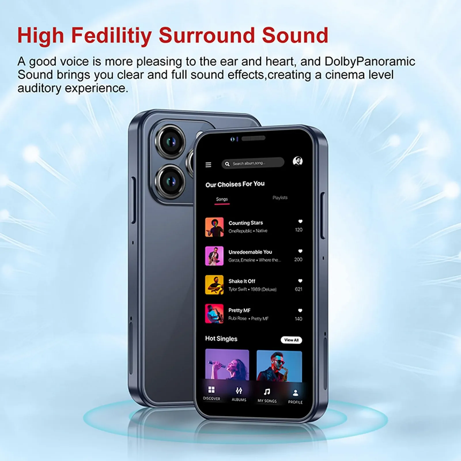 Мини-смартфон 3G Unlocked Dual SIM Quad Core 3.0" HD Screen 3 + 64 ГБ Android 8.1, фото №4