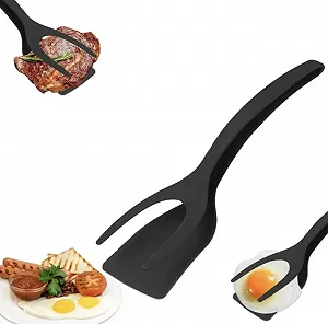 Універсальні кухонні щипці-лопатка термостійкі 1 шт Чорний - Фото 1