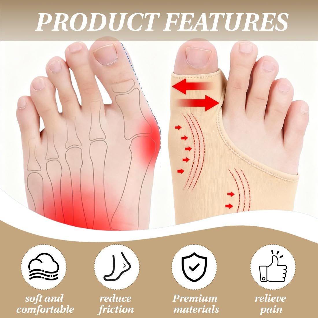 Коректор великого пальця стопи для чоловіків та жінок, фото №5 Коректор великого пальця стопи для чоловіків та жінок, фото №5