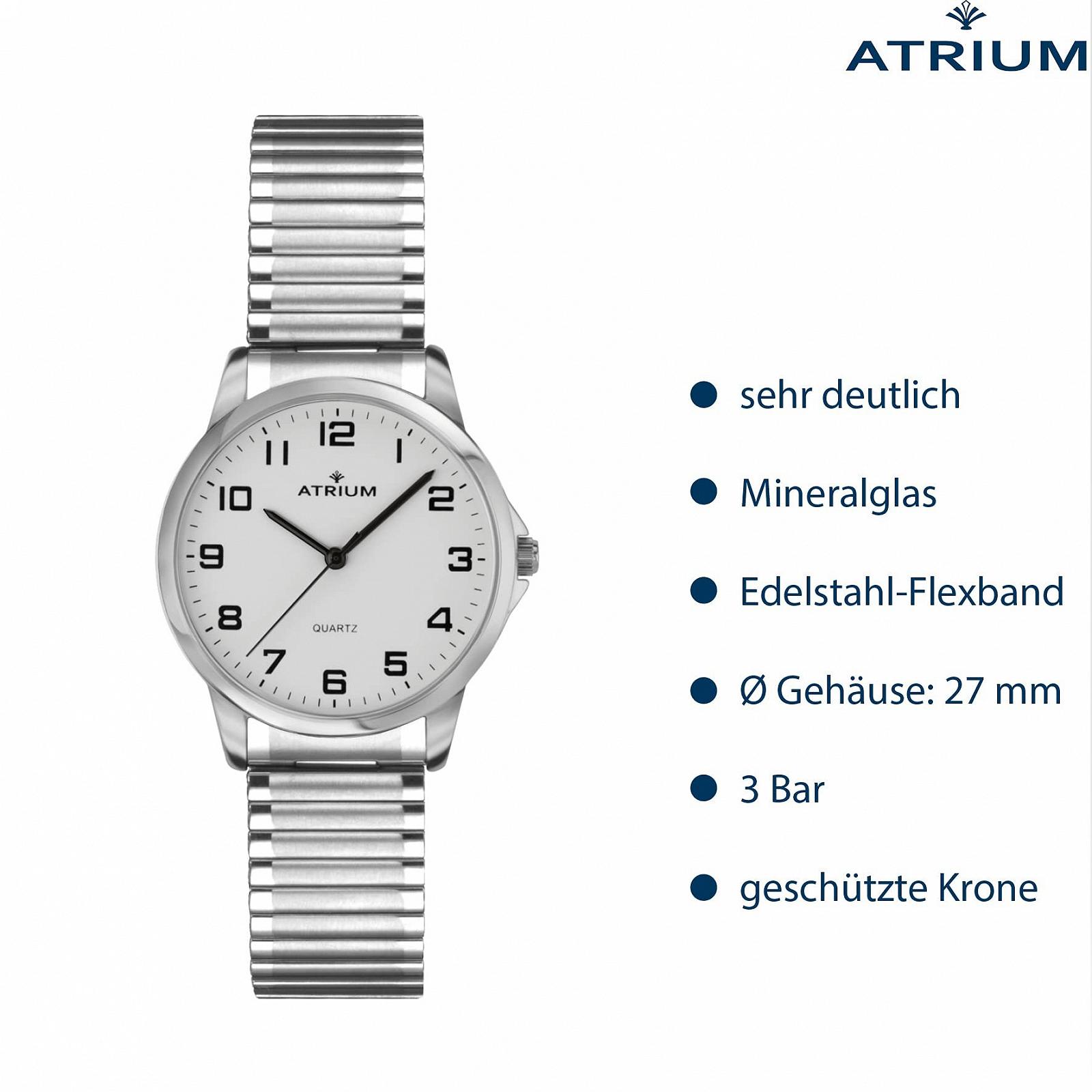 Часы наручные Кварцевые Atrium A37-50 Аналоговые Серебристый, серебряный, Минималист, фото №4
