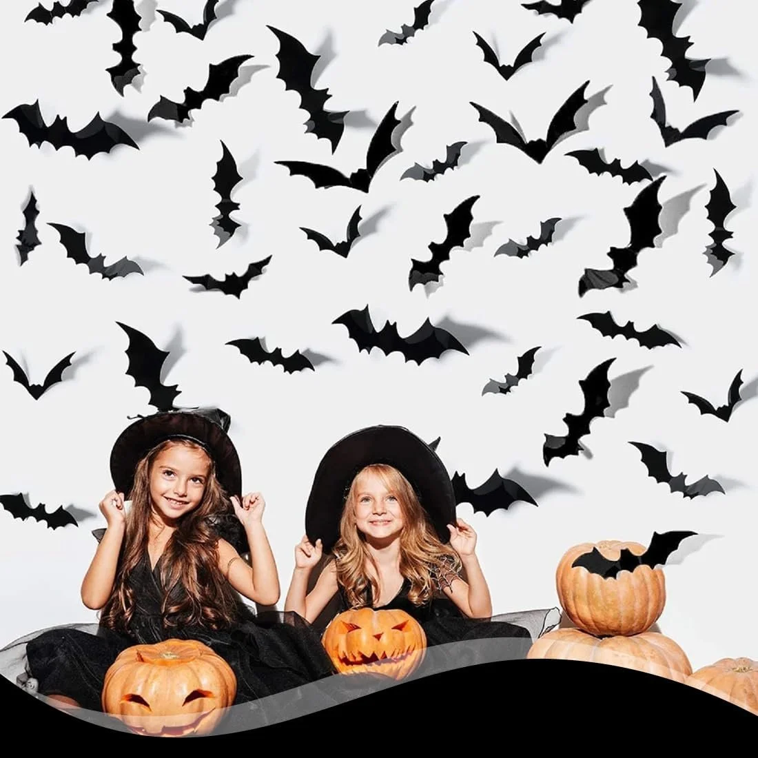 Наклейки на стіну Halloween 3D Bats PVC DIY Набір 48 шт. Black, фото №6 Наклейки на стіну Halloween 3D Bats PVC DIY Набір 48 шт. Black, фото №6
