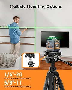 Штатив для лазерного рівня CIGMAN 1,5 м з алюмінію та спиртовим рівнем synthetic.ua - Фото 1