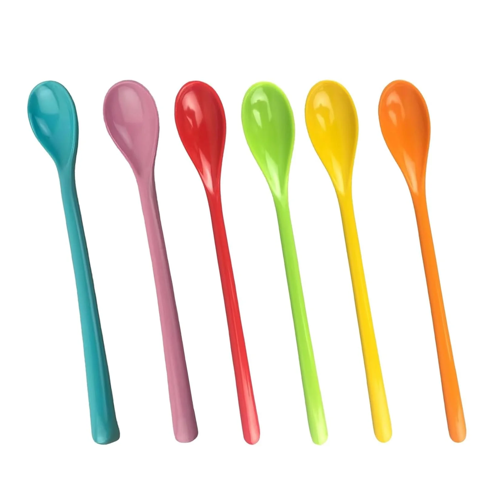 Набір 6 пластикових ложок Long для десертів, фото №1
