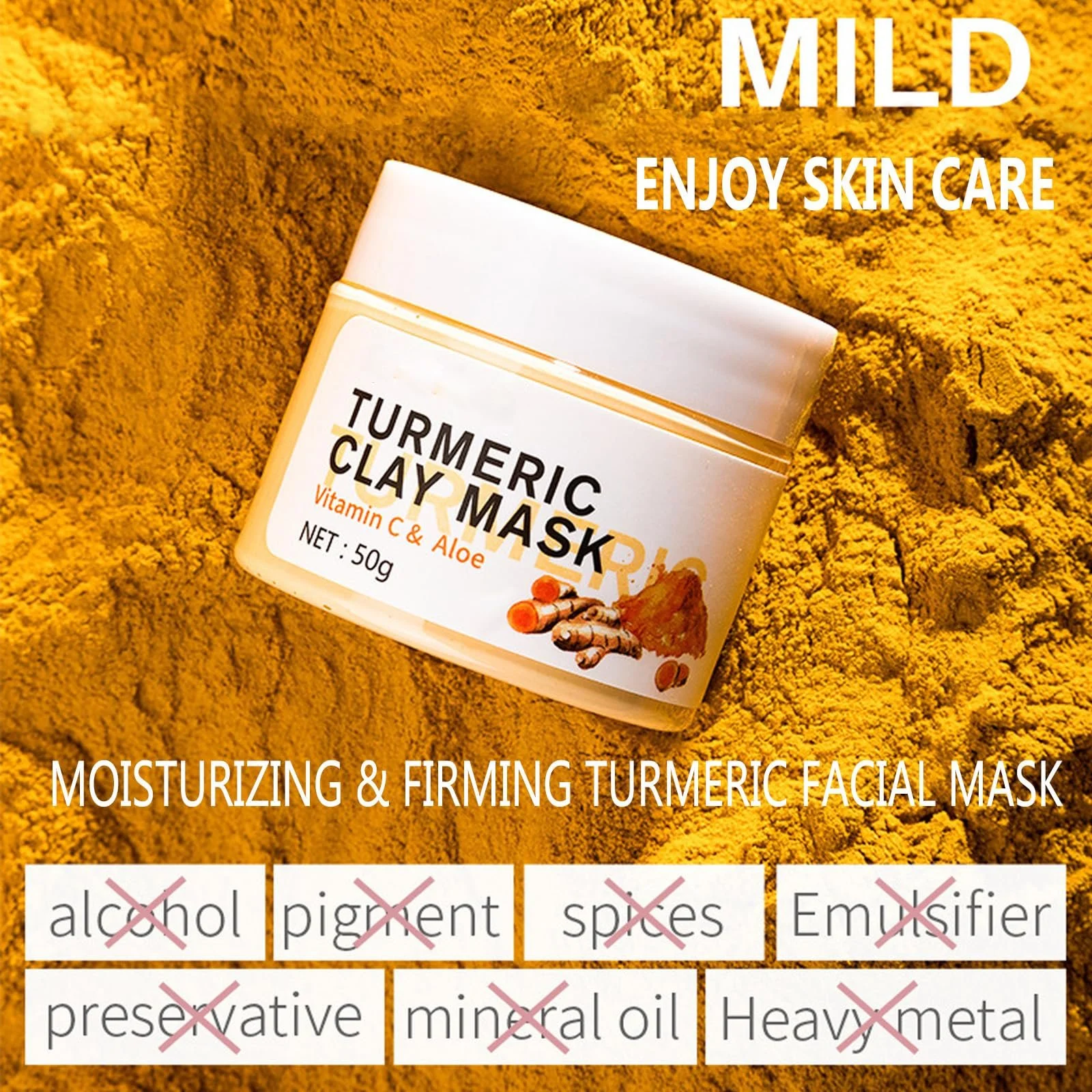 Маска для обличчя Куркума, Очищуюча маска для обличчя від темних плям, фото №6