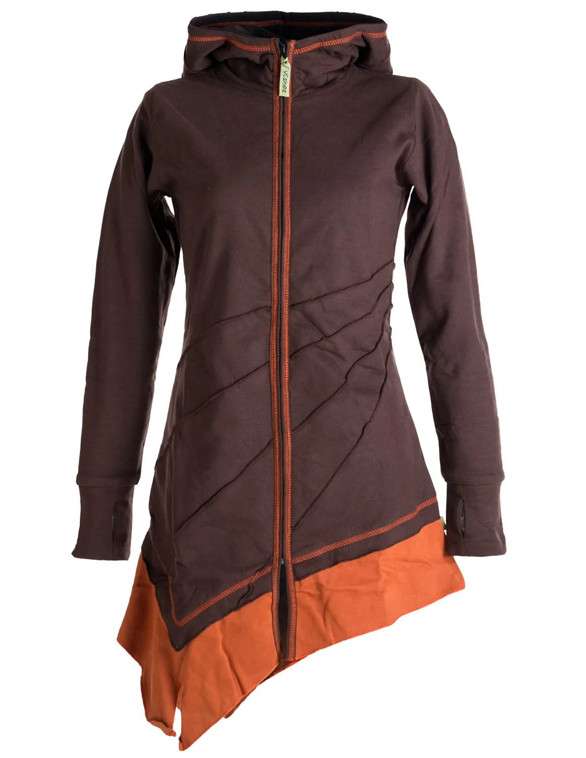 Пальто Vishes Асимметричное Эльф с остроконечным капюшоном и отверстиями для больших пальцев, фото №1 Пальто Vishes Асимметричное Эльф с остроконечным капюшоном и отверстиями для больших пальцев, фото №1