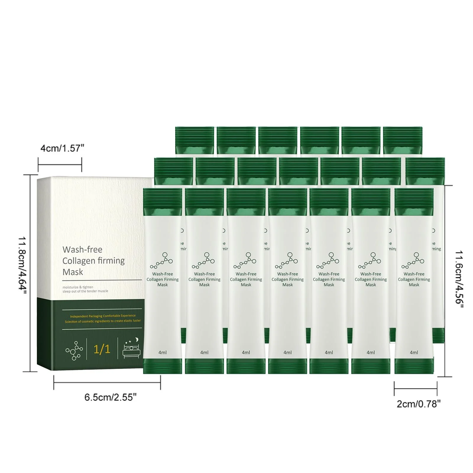 Маска для обличчя Tkekruh Зміцнююча з колагеном 20 шт, фото №7