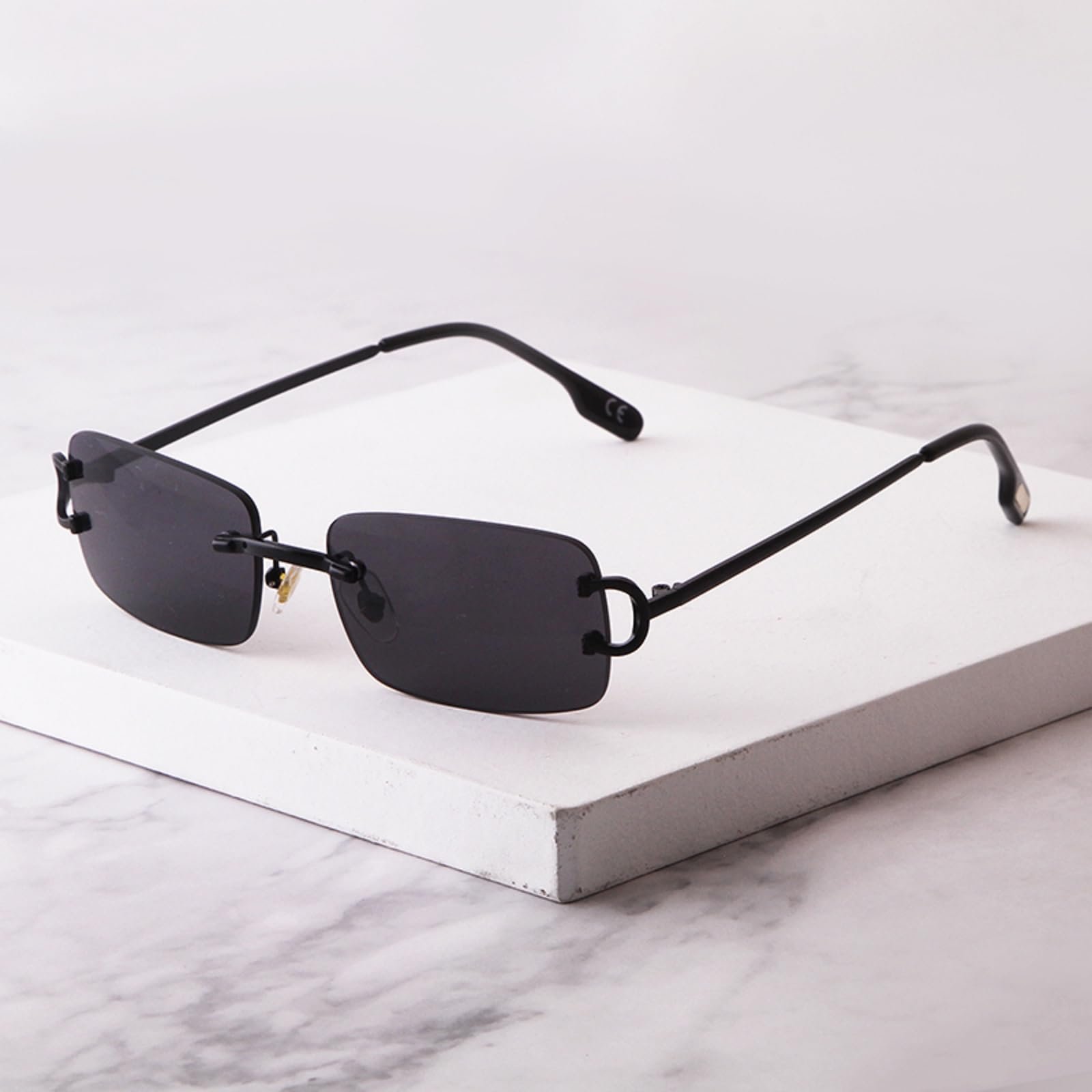 Сонцезахисні окуляри ADEWU Ретро Вінтажні Без обідка Захист від УФ Випромінювання, фото №3