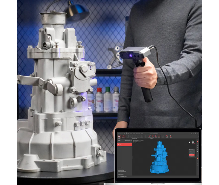 3D-сканер Revopoint MINI 2 / Точність до 0,02 мм / Блакитне структуроване світло / 16 кадрів/с / Wi-Fi 6 та USB-C / RGB-камера для текстур / Чорний, фото №8