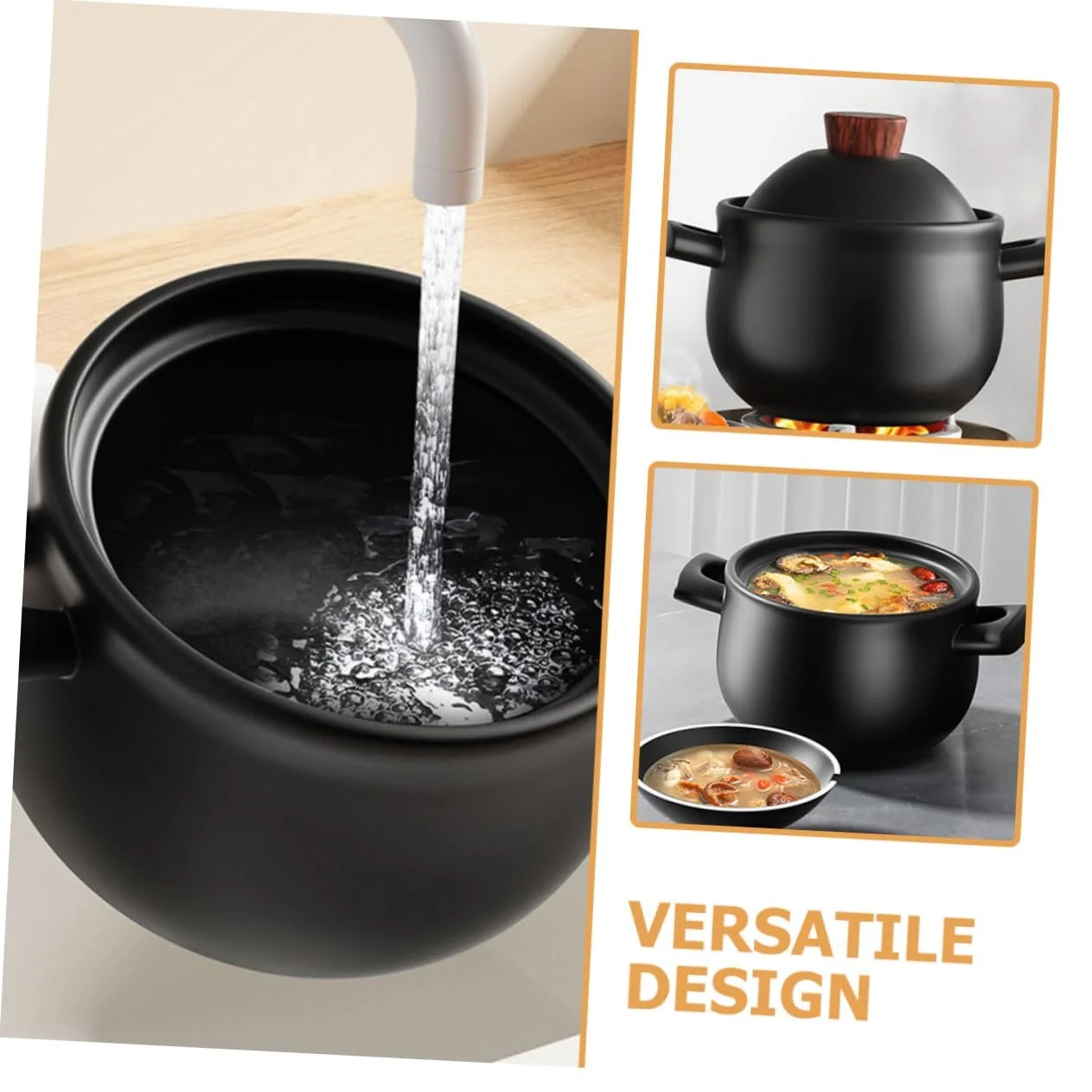 Кастрюля Mobestech керамическая большой емкости для газовых плит антипригарная для курицы и мяса, фото №8