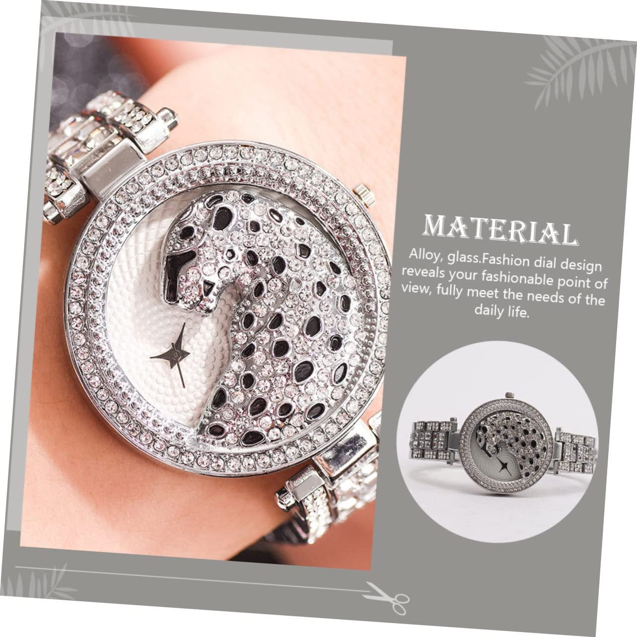 Женские часы LIFKOME со стразами, серебристый, фото №8